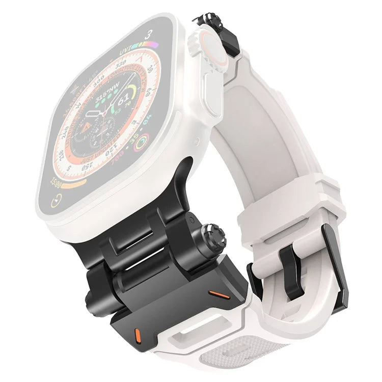 For Apple Watch Ultra 49mm Ultra 2 49mm  /  Series 9 8 7 45mm  /  6 5 4 SE (2023) SE (2022) SE 44mm  /  3 2 1 42mm TPU Wrist Strap