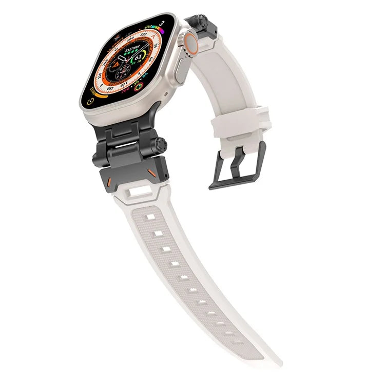 For Apple Watch Ultra 49mm Ultra 2 49mm  /  Series 9 8 7 45mm  /  6 5 4 SE (2023) SE (2022) SE 44mm  /  3 2 1 42mm TPU Wrist Strap