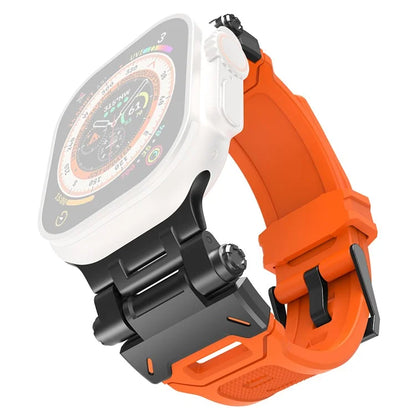 For Apple Watch Ultra 49mm Ultra 2 49mm  /  Series 9 8 7 45mm  /  6 5 4 SE (2023) SE (2022) SE 44mm  /  3 2 1 42mm TPU Wrist Strap