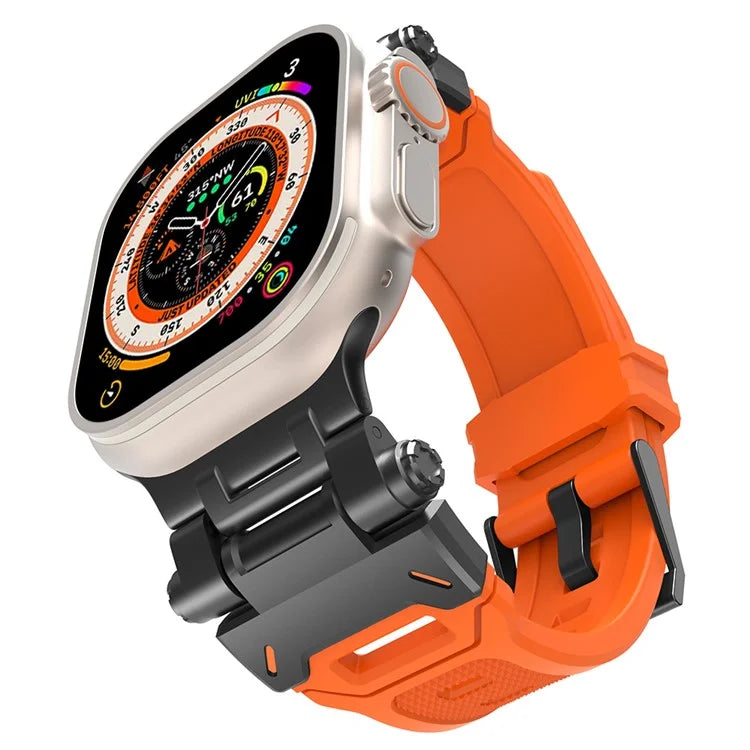 For Apple Watch Ultra 49mm Ultra 2 49mm  /  Series 9 8 7 45mm  /  6 5 4 SE (2023) SE (2022) SE 44mm  /  3 2 1 42mm TPU Wrist Strap