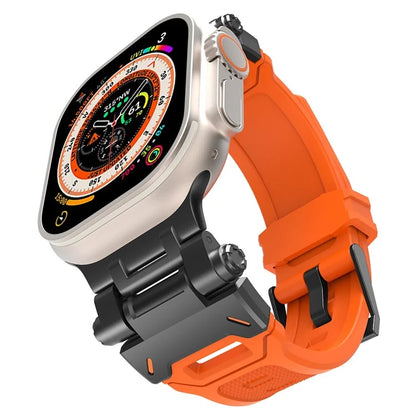 For Apple Watch Ultra 49mm Ultra 2 49mm  /  Series 9 8 7 45mm  /  6 5 4 SE (2023) SE (2022) SE 44mm  /  3 2 1 42mm TPU Wrist Strap