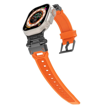 For Apple Watch Ultra 49mm Ultra 2 49mm  /  Series 9 8 7 45mm  /  6 5 4 SE (2023) SE (2022) SE 44mm  /  3 2 1 42mm TPU Wrist Strap