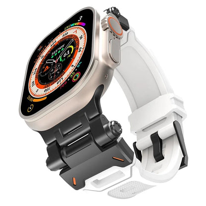 For Apple Watch Ultra 49mm Ultra 2 49mm  /  Series 9 8 7 45mm  /  6 5 4 SE (2023) SE (2022) SE 44mm  /  3 2 1 42mm TPU Wrist Strap