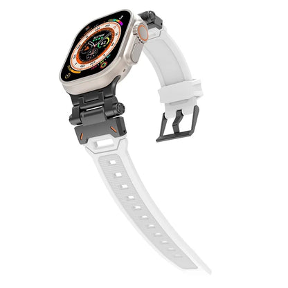 For Apple Watch Ultra 49mm Ultra 2 49mm  /  Series 9 8 7 45mm  /  6 5 4 SE (2023) SE (2022) SE 44mm  /  3 2 1 42mm TPU Wrist Strap