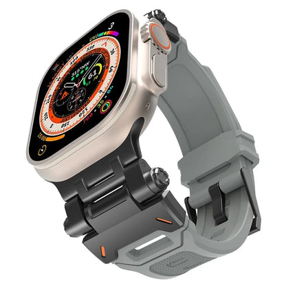 For Apple Watch Ultra 49mm Ultra 2 49mm  /  Series 9 8 7 45mm  /  6 5 4 SE (2023) SE (2022) SE 44mm  /  3 2 1 42mm TPU Wrist Strap