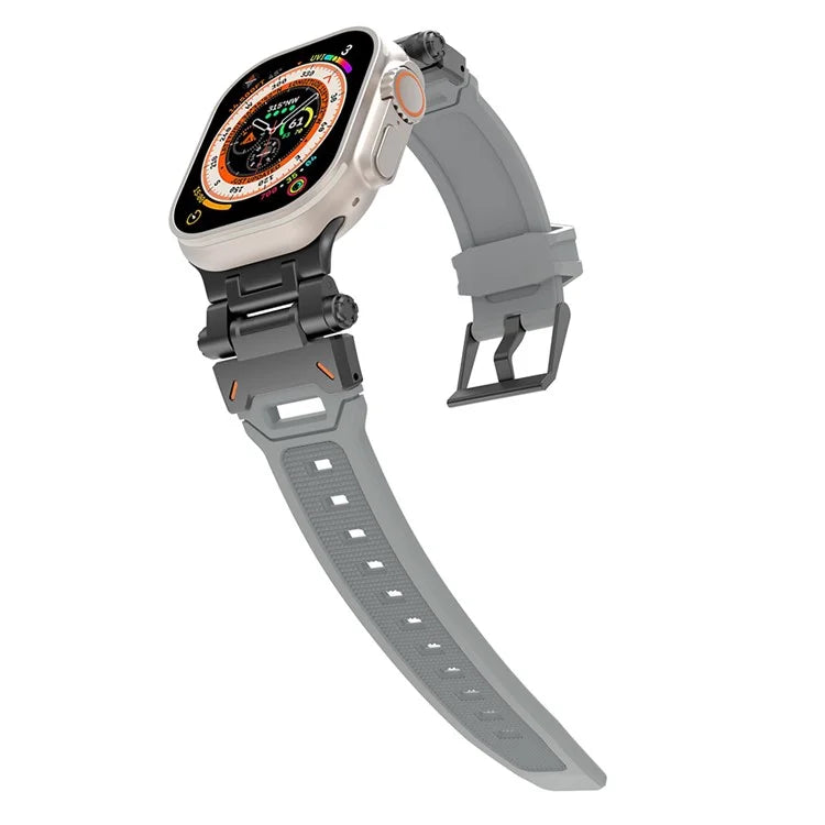For Apple Watch Ultra 49mm Ultra 2 49mm  /  Series 9 8 7 45mm  /  6 5 4 SE (2023) SE (2022) SE 44mm  /  3 2 1 42mm TPU Wrist Strap