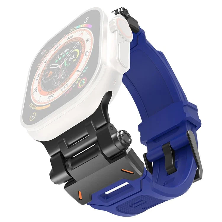 For Apple Watch Ultra 49mm Ultra 2 49mm  /  Series 9 8 7 45mm  /  6 5 4 SE (2023) SE (2022) SE 44mm  /  3 2 1 42mm TPU Wrist Strap