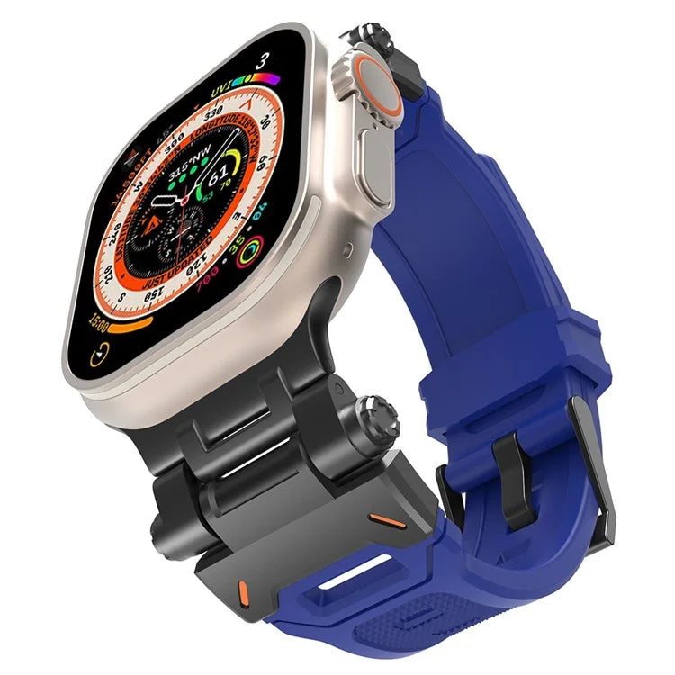 For Apple Watch Ultra 49mm Ultra 2 49mm  /  Series 9 8 7 45mm  /  6 5 4 SE (2023) SE (2022) SE 44mm  /  3 2 1 42mm TPU Wrist Strap