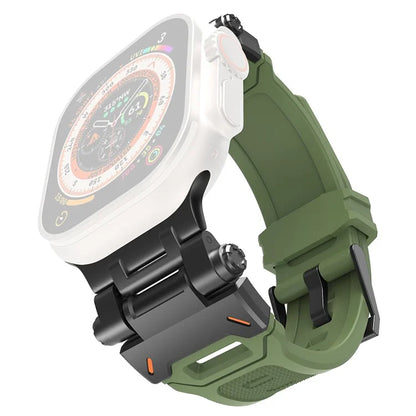 For Apple Watch Ultra 49mm Ultra 2 49mm  /  Series 9 8 7 45mm  /  6 5 4 SE (2023) SE (2022) SE 44mm  /  3 2 1 42mm TPU Wrist Strap