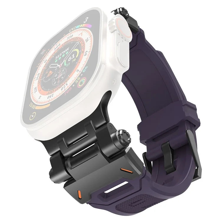 For Apple Watch Ultra 49mm Ultra 2 49mm  /  Series 9 8 7 45mm  /  6 5 4 SE (2023) SE (2022) SE 44mm  /  3 2 1 42mm TPU Wrist Strap