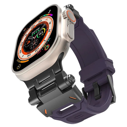 For Apple Watch Ultra 49mm Ultra 2 49mm  /  Series 9 8 7 45mm  /  6 5 4 SE (2023) SE (2022) SE 44mm  /  3 2 1 42mm TPU Wrist Strap
