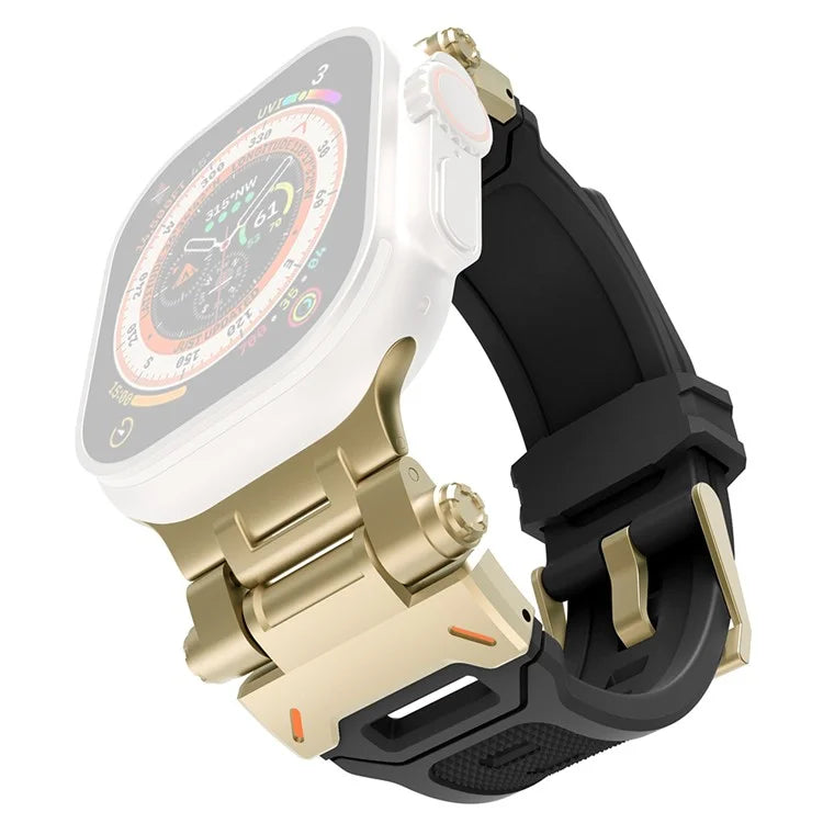 For Apple Watch Ultra 49mm Ultra 2 49mm  /  Series 9 8 7 45mm  /  6 5 4 SE (2023) SE (2022) SE 44mm  /  3 2 1 42mm TPU Wrist Strap