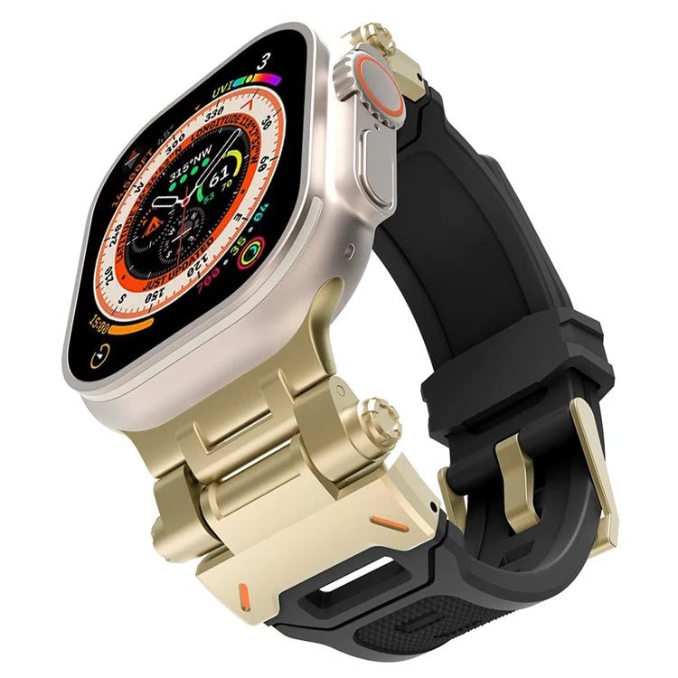 For Apple Watch Ultra 49mm Ultra 2 49mm  /  Series 9 8 7 45mm  /  6 5 4 SE (2023) SE (2022) SE 44mm  /  3 2 1 42mm TPU Wrist Strap