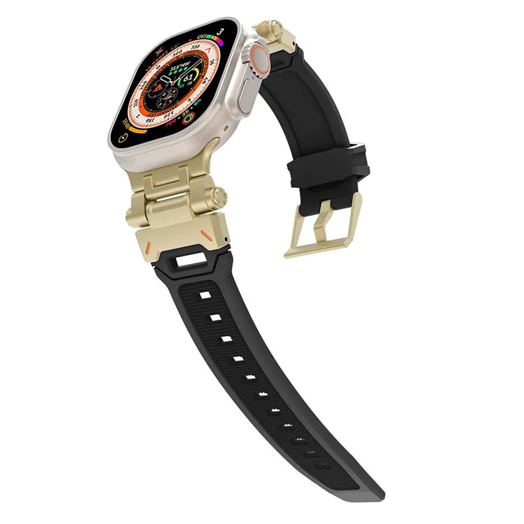 For Apple Watch Ultra 49mm Ultra 2 49mm  /  Series 9 8 7 45mm  /  6 5 4 SE (2023) SE (2022) SE 44mm  /  3 2 1 42mm TPU Wrist Strap