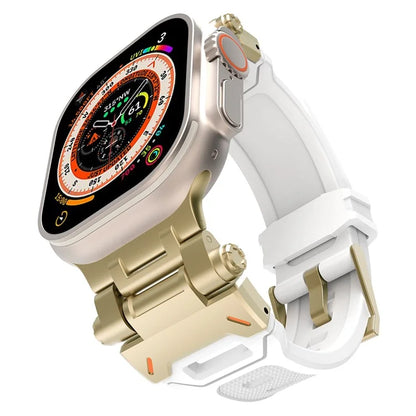 For Apple Watch Ultra 49mm Ultra 2 49mm  /  Series 9 8 7 45mm  /  6 5 4 SE (2023) SE (2022) SE 44mm  /  3 2 1 42mm TPU Wrist Strap