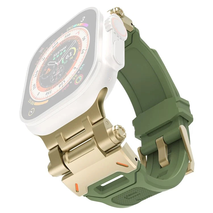 For Apple Watch Ultra 49mm Ultra 2 49mm  /  Series 9 8 7 45mm  /  6 5 4 SE (2023) SE (2022) SE 44mm  /  3 2 1 42mm TPU Wrist Strap