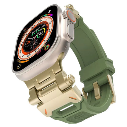 For Apple Watch Ultra 49mm Ultra 2 49mm  /  Series 9 8 7 45mm  /  6 5 4 SE (2023) SE (2022) SE 44mm  /  3 2 1 42mm TPU Wrist Strap