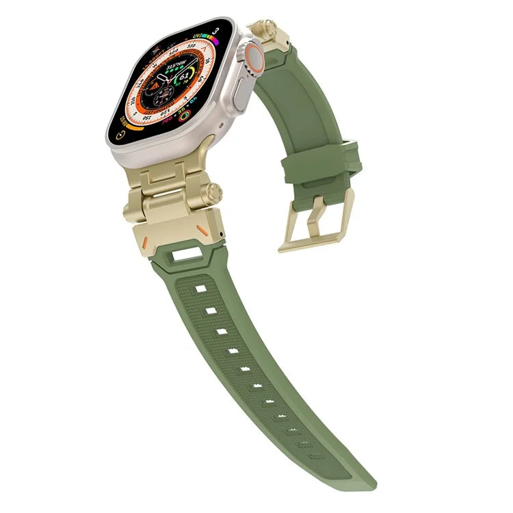 For Apple Watch Ultra 49mm Ultra 2 49mm  /  Series 9 8 7 45mm  /  6 5 4 SE (2023) SE (2022) SE 44mm  /  3 2 1 42mm TPU Wrist Strap