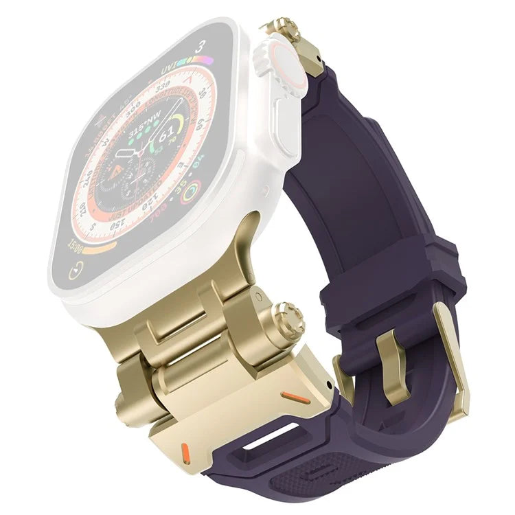 For Apple Watch Ultra 49mm Ultra 2 49mm  /  Series 9 8 7 45mm  /  6 5 4 SE (2023) SE (2022) SE 44mm  /  3 2 1 42mm TPU Wrist Strap