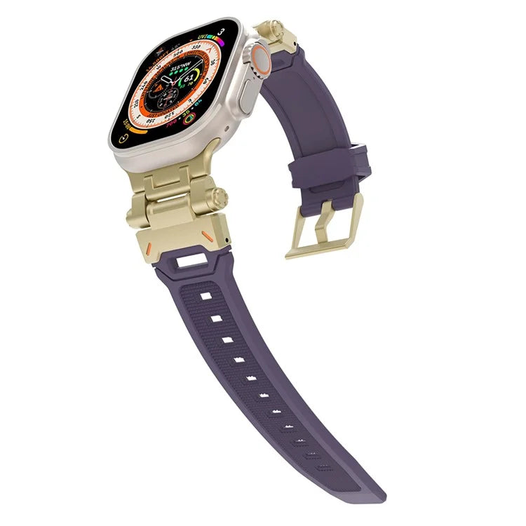 For Apple Watch Ultra 49mm Ultra 2 49mm  /  Series 9 8 7 45mm  /  6 5 4 SE (2023) SE (2022) SE 44mm  /  3 2 1 42mm TPU Wrist Strap