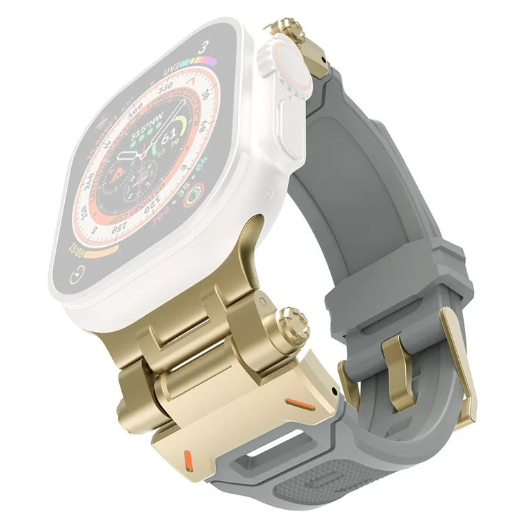 For Apple Watch Ultra 49mm Ultra 2 49mm  /  Series 9 8 7 45mm  /  6 5 4 SE (2023) SE (2022) SE 44mm  /  3 2 1 42mm TPU Wrist Strap