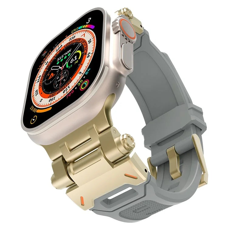 For Apple Watch Ultra 49mm Ultra 2 49mm  /  Series 9 8 7 45mm  /  6 5 4 SE (2023) SE (2022) SE 44mm  /  3 2 1 42mm TPU Wrist Strap