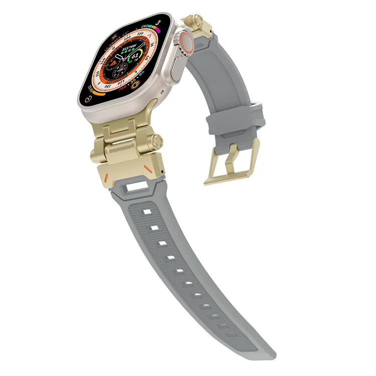 For Apple Watch Ultra 49mm Ultra 2 49mm  /  Series 9 8 7 45mm  /  6 5 4 SE (2023) SE (2022) SE 44mm  /  3 2 1 42mm TPU Wrist Strap