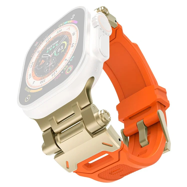 For Apple Watch Ultra 49mm Ultra 2 49mm  /  Series 9 8 7 45mm  /  6 5 4 SE (2023) SE (2022) SE 44mm  /  3 2 1 42mm TPU Wrist Strap