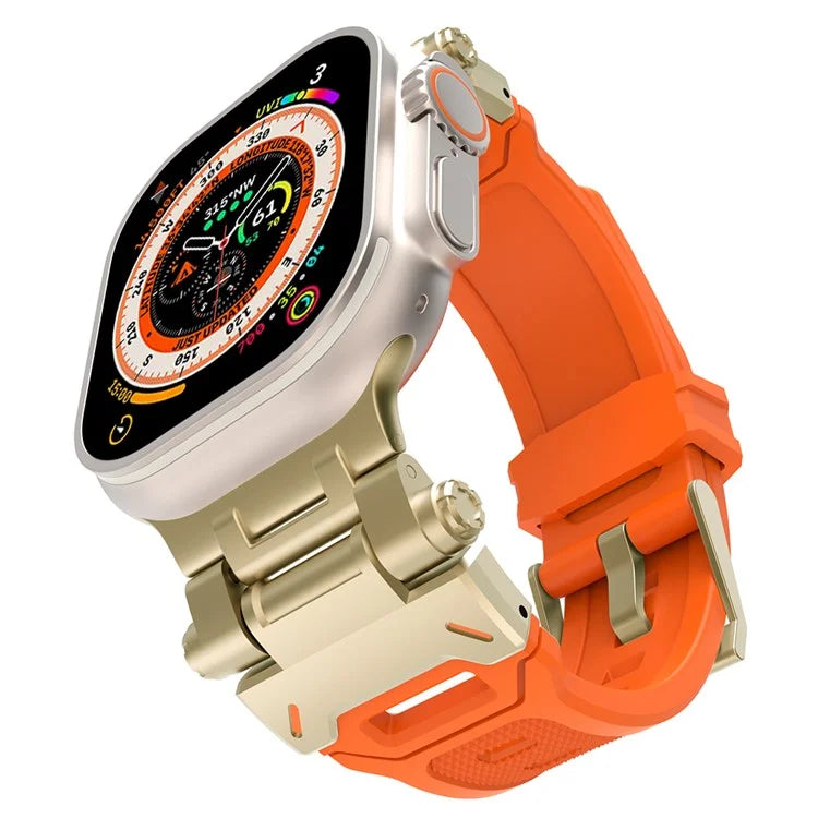 For Apple Watch Ultra 49mm Ultra 2 49mm  /  Series 9 8 7 45mm  /  6 5 4 SE (2023) SE (2022) SE 44mm  /  3 2 1 42mm TPU Wrist Strap