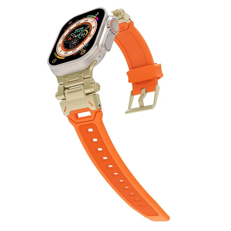 For Apple Watch Ultra 49mm Ultra 2 49mm  /  Series 9 8 7 45mm  /  6 5 4 SE (2023) SE (2022) SE 44mm  /  3 2 1 42mm TPU Wrist Strap