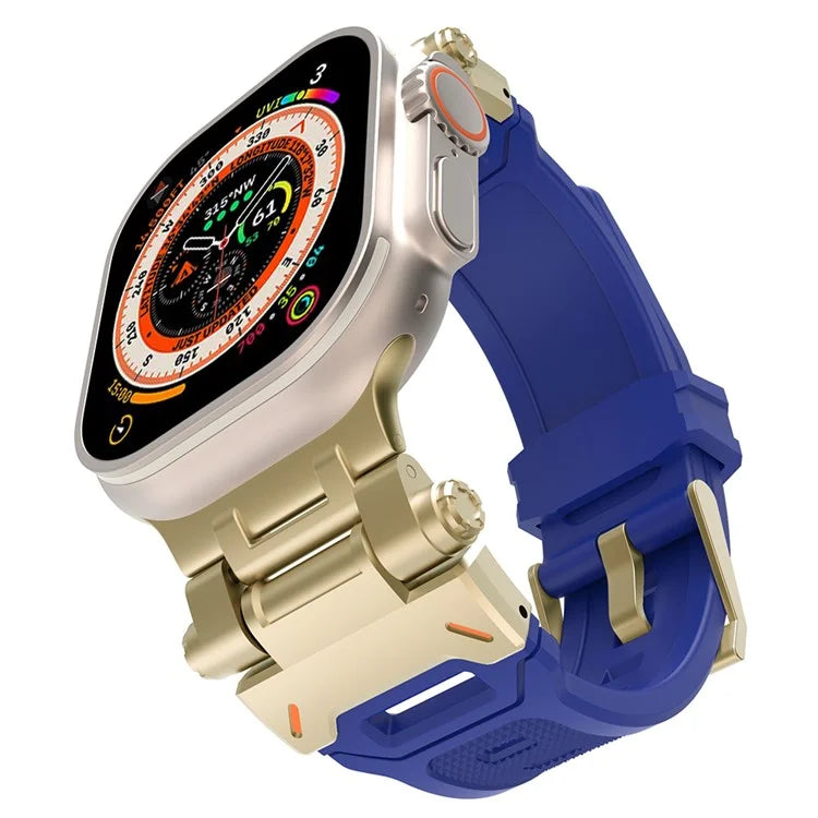 For Apple Watch Ultra 49mm Ultra 2 49mm  /  Series 9 8 7 45mm  /  6 5 4 SE (2023) SE (2022) SE 44mm  /  3 2 1 42mm TPU Wrist Strap