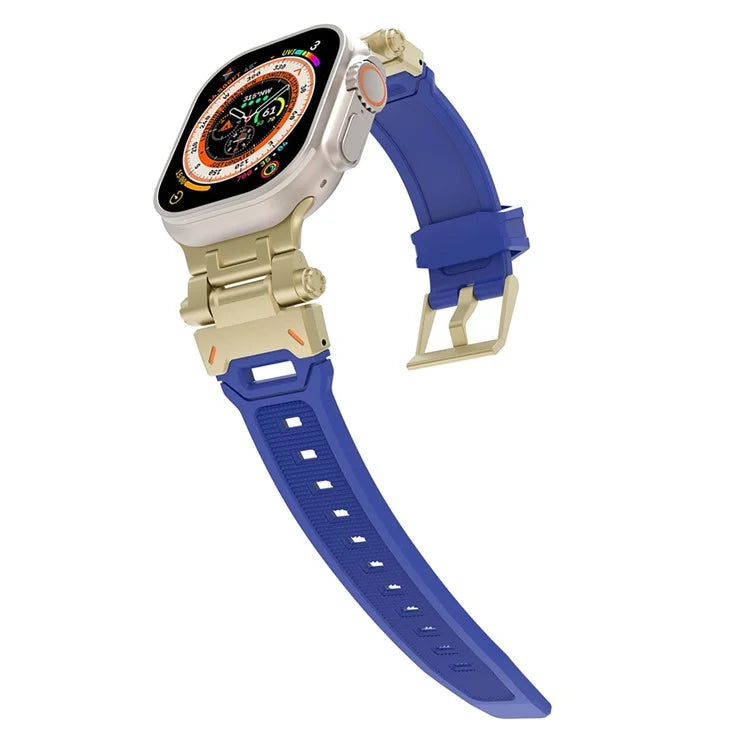 For Apple Watch Ultra 49mm Ultra 2 49mm  /  Series 9 8 7 45mm  /  6 5 4 SE (2023) SE (2022) SE 44mm  /  3 2 1 42mm TPU Wrist Strap