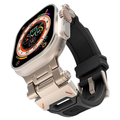 For Apple Watch Ultra 49mm Ultra 2 49mm  /  Series 9 8 7 45mm  /  6 5 4 SE (2023) SE (2022) SE 44mm  /  3 2 1 42mm TPU Wrist Strap
