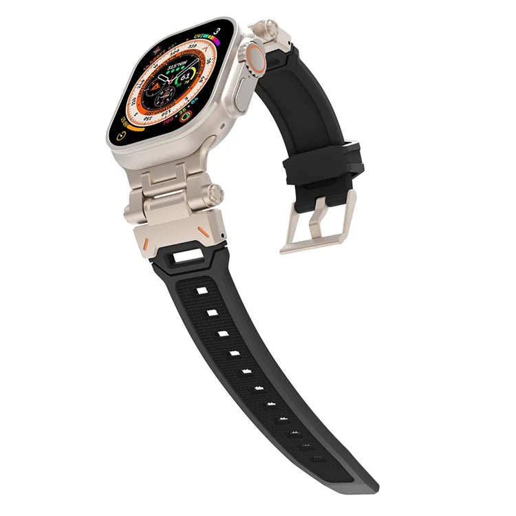 For Apple Watch Ultra 49mm Ultra 2 49mm  /  Series 9 8 7 45mm  /  6 5 4 SE (2023) SE (2022) SE 44mm  /  3 2 1 42mm TPU Wrist Strap