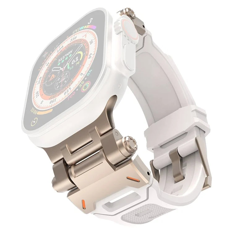 For Apple Watch Ultra 49mm Ultra 2 49mm  /  Series 9 8 7 45mm  /  6 5 4 SE (2023) SE (2022) SE 44mm  /  3 2 1 42mm TPU Wrist Strap
