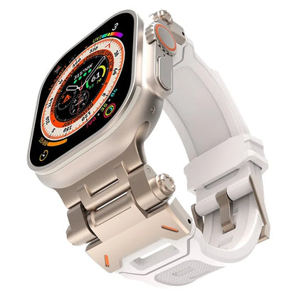 For Apple Watch Ultra 49mm Ultra 2 49mm  /  Series 9 8 7 45mm  /  6 5 4 SE (2023) SE (2022) SE 44mm  /  3 2 1 42mm TPU Wrist Strap