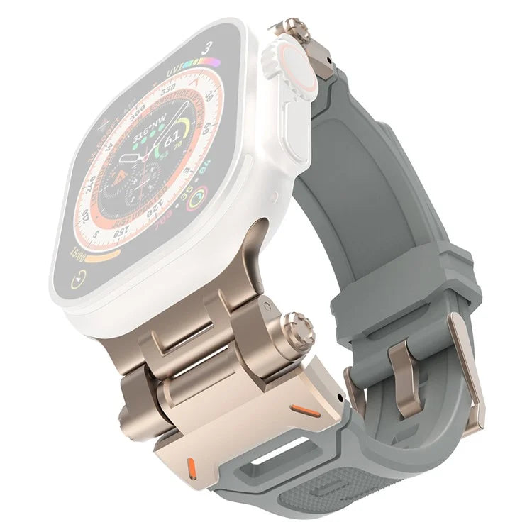For Apple Watch Ultra 49mm Ultra 2 49mm  /  Series 9 8 7 45mm  /  6 5 4 SE (2023) SE (2022) SE 44mm  /  3 2 1 42mm TPU Wrist Strap