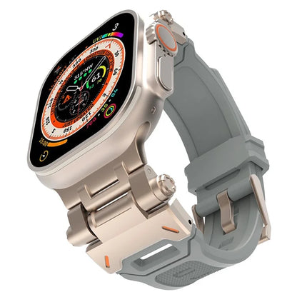 For Apple Watch Ultra 49mm Ultra 2 49mm  /  Series 9 8 7 45mm  /  6 5 4 SE (2023) SE (2022) SE 44mm  /  3 2 1 42mm TPU Wrist Strap