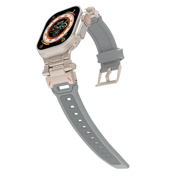 For Apple Watch Ultra 49mm Ultra 2 49mm  /  Series 9 8 7 45mm  /  6 5 4 SE (2023) SE (2022) SE 44mm  /  3 2 1 42mm TPU Wrist Strap