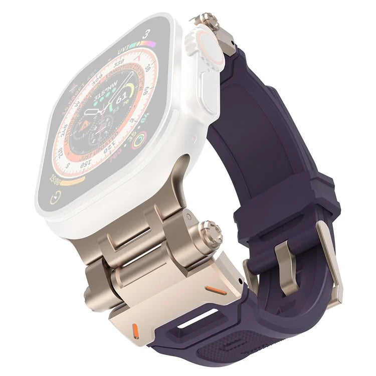 For Apple Watch Ultra 49mm Ultra 2 49mm  /  Series 9 8 7 45mm  /  6 5 4 SE (2023) SE (2022) SE 44mm  /  3 2 1 42mm TPU Wrist Strap