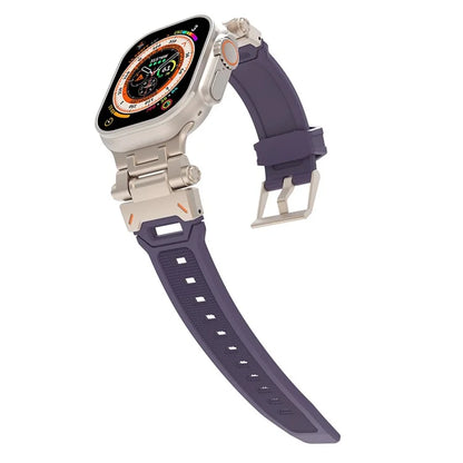 For Apple Watch Ultra 49mm Ultra 2 49mm  /  Series 9 8 7 45mm  /  6 5 4 SE (2023) SE (2022) SE 44mm  /  3 2 1 42mm TPU Wrist Strap