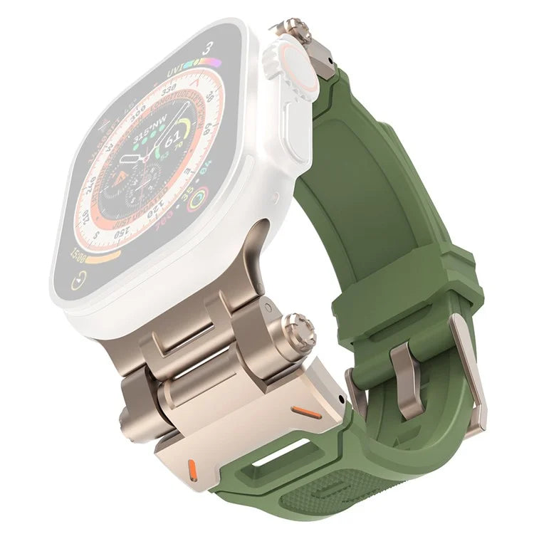 For Apple Watch Ultra 49mm Ultra 2 49mm  /  Series 9 8 7 45mm  /  6 5 4 SE (2023) SE (2022) SE 44mm  /  3 2 1 42mm TPU Wrist Strap