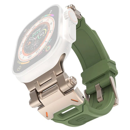 For Apple Watch Ultra 49mm Ultra 2 49mm  /  Series 9 8 7 45mm  /  6 5 4 SE (2023) SE (2022) SE 44mm  /  3 2 1 42mm TPU Wrist Strap