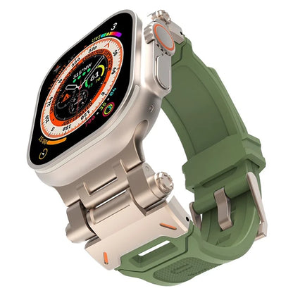 For Apple Watch Ultra 49mm Ultra 2 49mm  /  Series 9 8 7 45mm  /  6 5 4 SE (2023) SE (2022) SE 44mm  /  3 2 1 42mm TPU Wrist Strap