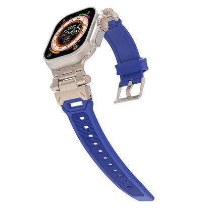 For Apple Watch Ultra 49mm Ultra 2 49mm  /  Series 9 8 7 45mm  /  6 5 4 SE (2023) SE (2022) SE 44mm  /  3 2 1 42mm TPU Wrist Strap