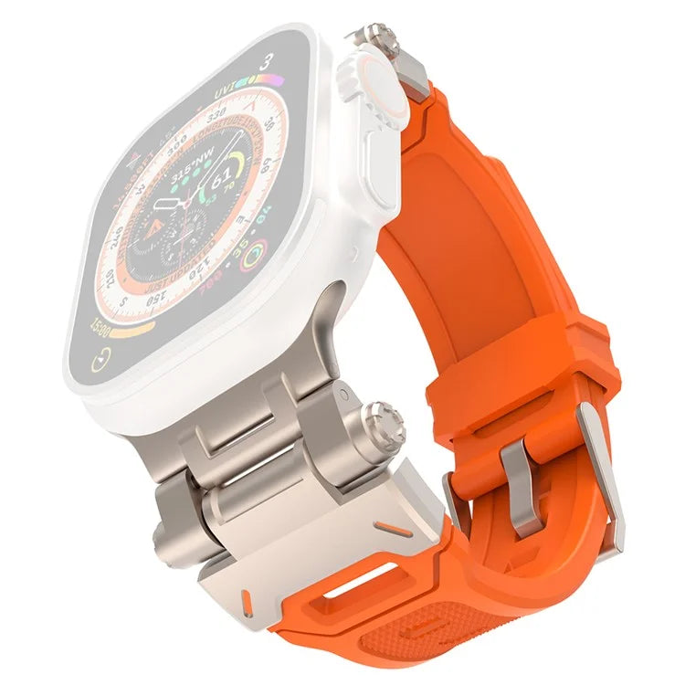 For Apple Watch Ultra 49mm Ultra 2 49mm  /  Series 9 8 7 45mm  /  6 5 4 SE (2023) SE (2022) SE 44mm  /  3 2 1 42mm TPU Wrist Strap