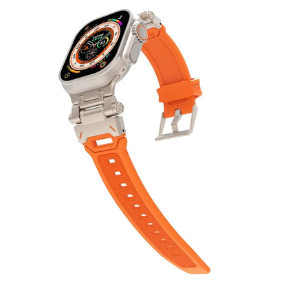 For Apple Watch Ultra 49mm Ultra 2 49mm  /  Series 9 8 7 45mm  /  6 5 4 SE (2023) SE (2022) SE 44mm  /  3 2 1 42mm TPU Wrist Strap