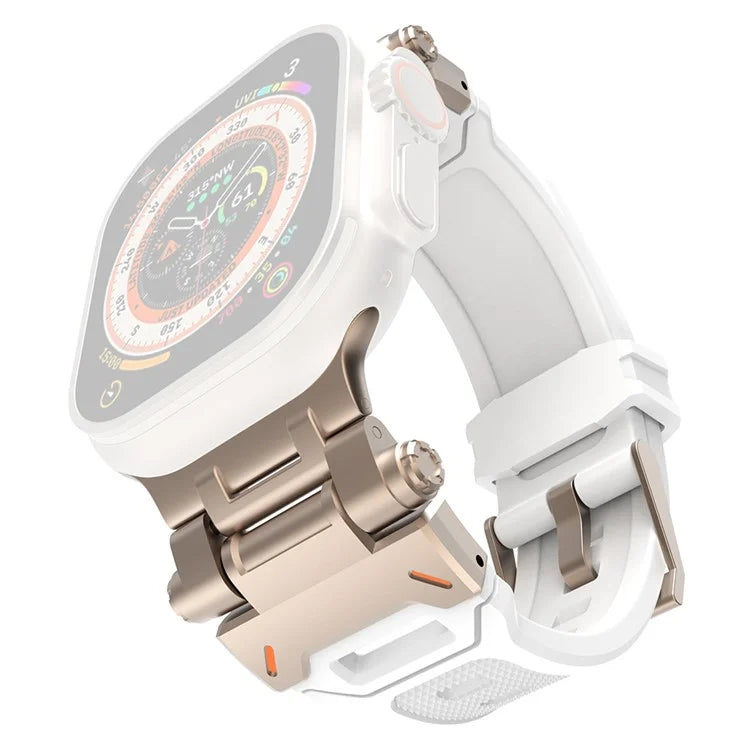 For Apple Watch Ultra 49mm Ultra 2 49mm  /  Series 9 8 7 45mm  /  6 5 4 SE (2023) SE (2022) SE 44mm  /  3 2 1 42mm TPU Wrist Strap