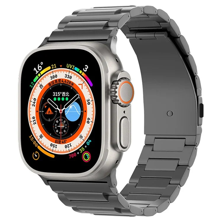 For Apple Watch Ultra 49mm Ultra 2 49mm / Series 9 8 7 45mm / 6 5 4 SE (2023) SE (2022) SE 44mm / 3 2 1 42mm Titanium Steel Wrist Band