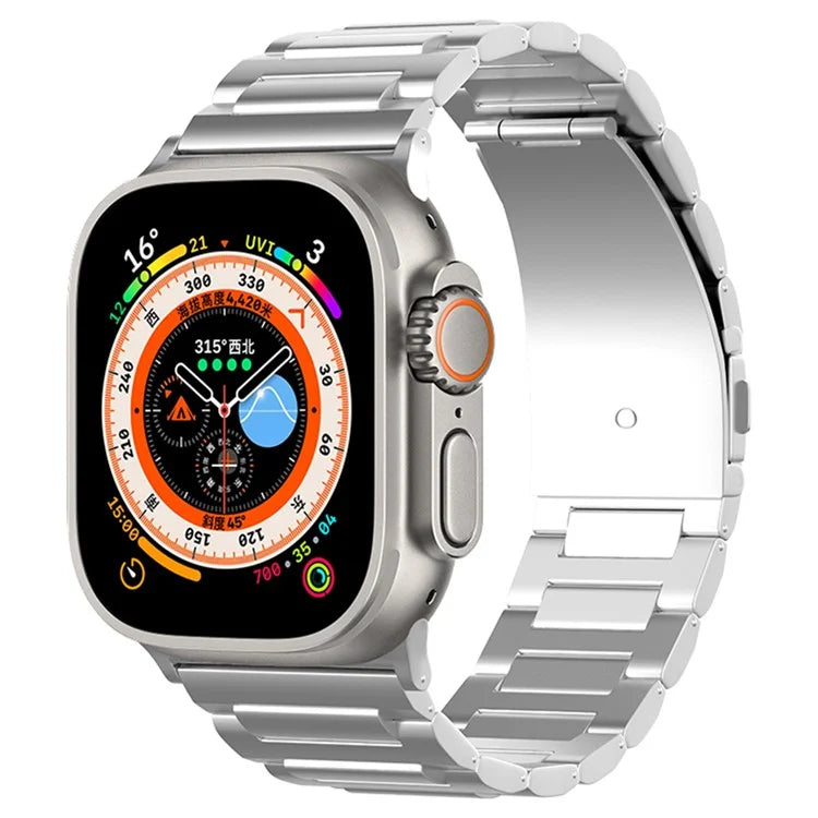 For Apple Watch Ultra 49mm Ultra 2 49mm / Series 9 8 7 45mm / 6 5 4 SE (2023) SE (2022) SE 44mm / 3 2 1 42mm Titanium Steel Wrist Band